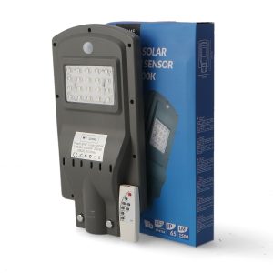 FAROLA SOLAR LED PARA ALUMBRADO PÚBLICO 20W CON SENSOR 6000K